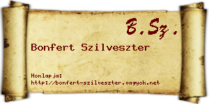 Bonfert Szilveszter névjegykártya